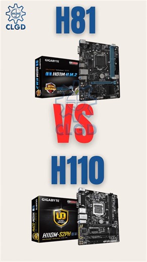 Clgd Solutionz on Instagram: "H81 vs H110 Motherboard 🤔 | Which One’s Better? Confused between H81 and H110 motherboards for your PC upgrade or build? Let’s break it down simply! 👇 🔹 H81 – Older Intel chipset for 4th Gen CPUs (Haswell) 🔹 H110 – Newer Intel chipset for 6th/7th Gen CPUs (Skylake/Kaby Lake) 📊 Key Differences: ✔ CPU Support: • H81 → 4th Gen Intel CPUs • H110 → 6th & 7th Gen Intel CPUs (newer & faster) ✔ Features: • H110 often has USB 3.0, more SATA ports, and better overall sup