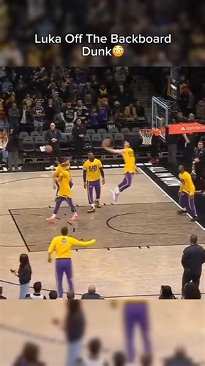 LUKA OFF THE BACKBOARD DUNK😨 #nba