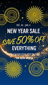 Happy New Year … sale! Don’t miss the chance to save 50% off everything! Shop now until 1/4! 🥳 https://bit.ly/3w3frgS | Rent-A-Center