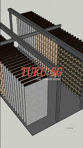 Carpet Hanging Display Conveyor #CarpetConveyor #RugDisplay #AutomaticHangingRack