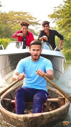 Bamboo Boat Banayi Aur Sabko Shock Kar Diya || #BambooBoat #woodscraft #Shorts