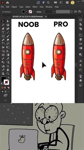 Adobe illustrator New!!! | Beginner Vs Pro #illustratortips #illustratortutorial #shorts