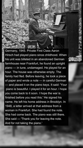 Soldier Left a Thank You Note on a German Piano — in German | Military History Talks