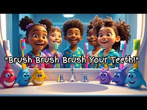 🪥 "Brush Brush Brush Your Teeth!" | Fun Toothbrushing Song for Kids | Nursery Rhyme