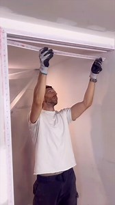 This isnt’t your average collaboration with @trimtex_drywall! … This one’s all about a trim-less pocket door, paired with reveal-bead baseboards, and finished with a mix of vinyl drywall corner beads! … Oh wait… now that we think about it, this actually does sound a lot like a classic Refresh x Trim-Tex collab. 😉 … #homeimprovement #remodel #diy #contractor #renovation #homedecor #drywall #howto #tools #reels | Refresh Home Improvements