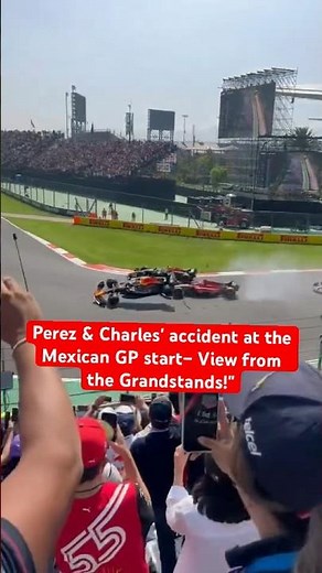 Sergio Perez’s crash view from the grandstand Mexico GP|| #mexicangp #perez #f1
