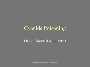 Cyanide Poisoning - SlideServe