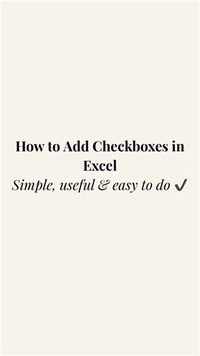 Want to make your Excel lists interactive? Here’s how to add checkboxes step by step . ¿Sabías que puedes crear to-do lists en Excel con checkboxes? Guarda este post para probarlo ✔️ #ExcelTips #DigitalSheets #CheckBoxExcel #ListaInteractiva #ExcelAesthetic #morning #fyp #parati #viral #usa #pr #bilingualcontent #educational #followformore #followers #day1ofcontent