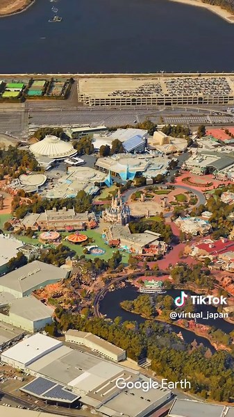 空撮: 東京ディズニーランド周遊 with Google Earth Studio