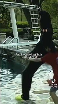 Michael Jackson pushed in a pool by kids! Tiktok @michael_jackson_king1