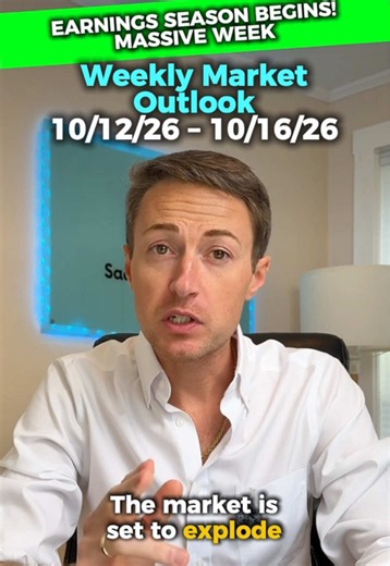 📊 WEEKLY MARKET OUTLOOK: October 12 – 16 📊 The market is set to EXPLODE this week 💥 Here's everything that actually matters 👇 🏦 THE BIG STORY: EARNINGS SEASON KICKS OFF All the big banks report this week — and with higher interest rates, bank profits should be STRONG. If the banks deliver, that could give the broader market another leg higher. We've also got CPI, PPI, and two major semiconductor companies reporting. This is a make-or-break week for the rally. 🗓️ WHAT MATTERS EACH DAY: MOND