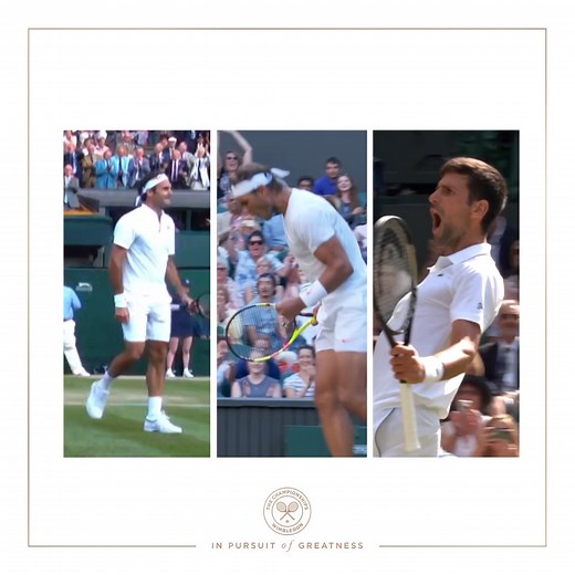 60 titles. 18 years. 3 legends. One golden era 🌟 Novak Djokovic | Roger Federer | Rafa Nadal | Wimbledon