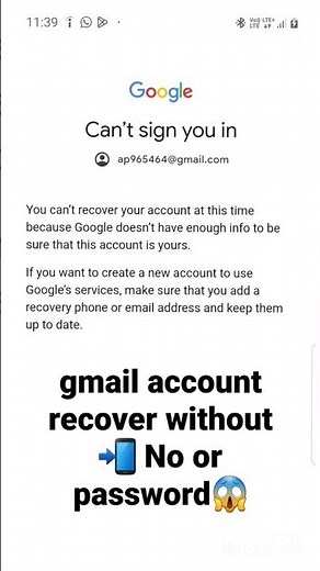 How To Recover Gmail Account Without 📲 No Or Password😱 #viral #shorts