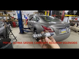 P0014 camshaft solenoid location and replacement made easy Nissan altima qr25de