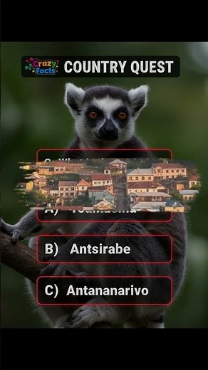 What is the Capital of MADAGASCAR? 🧠 #Shorts #Antananarivo #madagascar #CountryFacts #DidYouKnow