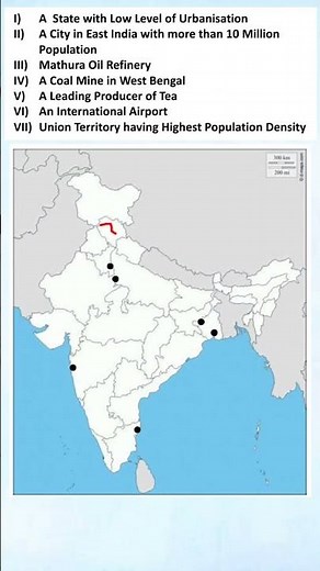 😇Map Practice Ques (3) | Geography Class 12 | CBSE 2023 | #geographyclass12 #humanitieslover