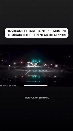 Dashcam footage captures moment of midair collision near DC airport