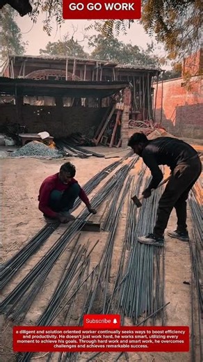 Manual Reinforcement Bar Sorting and Cutting for Building Structural Work #tools