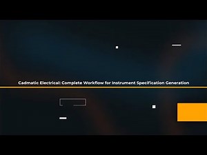 Generate instrument specifications - a complete workflow | CADMATIC Electrical