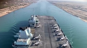 Royal Navy power: HMS Queen Elizabeth in the Suez