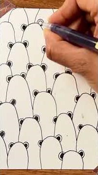How many bears can you see? #shortsdrawing how to draw cute bears for kids