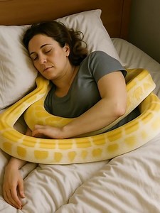 A woman raised a huge python at home: one day the snake began to behave strangely, stopped eating and wrapped itself around its owner's waist, and then the woman learned something terrible about her 😱😱 The girl raised a python called Safran at home. The yellow python appeared at her house three years ago and quickly became a "pet". Relatives wrinkled: "Be careful, it's a predator." But the girl just smiled: "It's tame. She loves me and will never hurt me." However, after a while the snake bega