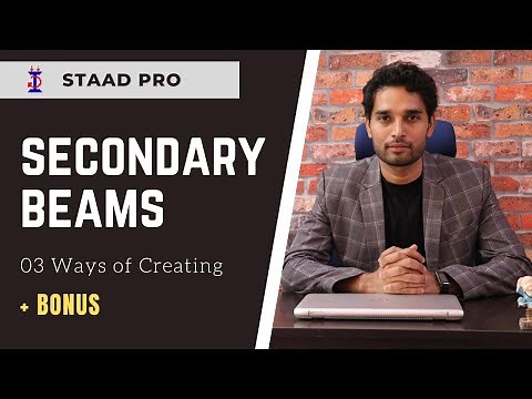 How to Create Secondary Beams in STAAD Pro | STAAD Pro for Beginners