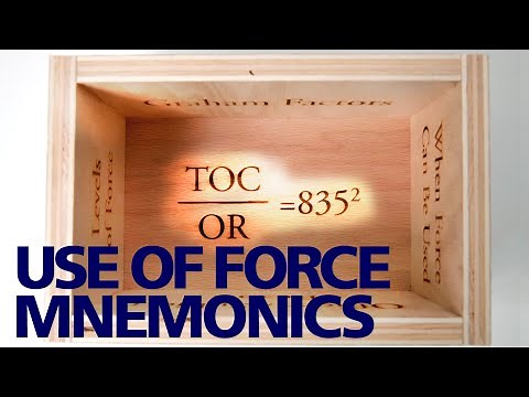 Mnemonics for Use of Force and Eight Officer/Subject Factors in the Constitutional Law Crate, Part 2