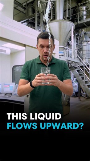 This liquid flows upward? 😱