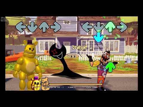 FNF: High-Effort Titled Bendy Mod | Fredbear Runaway [FC] (Mr. Peterson VS. Fredbear & Bendy)