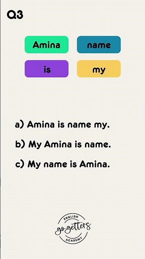 Can You Unscramble These Sentences? | English Word Order Quiz (A1–A2)