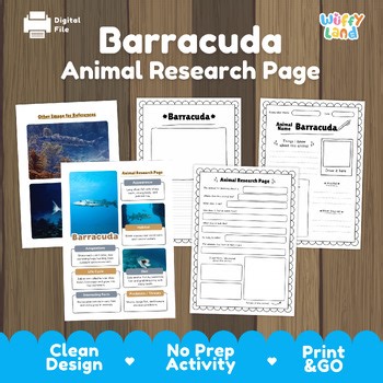 Barracuda Research Project | Ocean Animal Science Activity | Fish Report