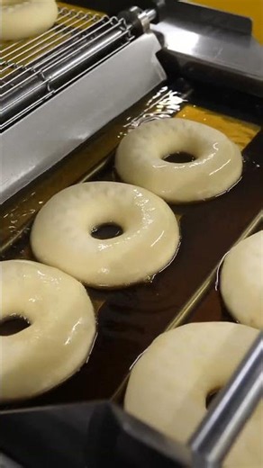 Glazed creamy donut making