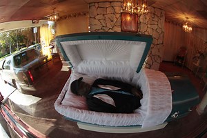 Drive-thru funeral parlor: "It's a convenience thing."