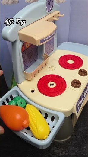 Satisfying With Kitchen Mini Set Little Chef Toys Asmr | Cabbage Carrot 🥕 🌽 Corn toy No Music Asmr