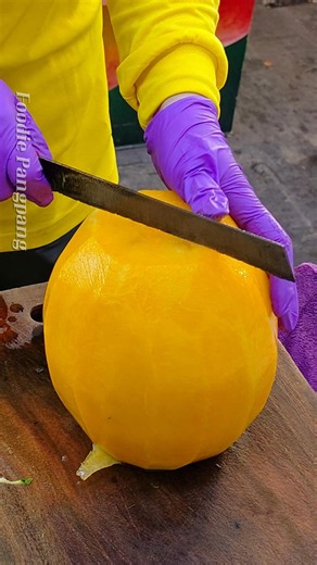 Juicy Explosion! Kaohsiung Yellow Mango Watermelon Cutting Skills
