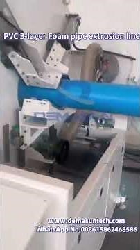 New Technology UPVC foam three-layer pipe extrusion line with twin-screw extruders PVC pipe machine