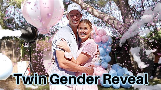 Twin gender reveal surprise