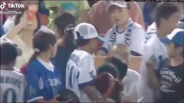 Los Angeles Dodgers Fans Cheering at Baseball Game