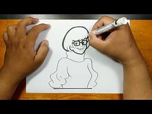 How to draw and coloring VELMA - SCOOBY DOO CHARACTERS step by step