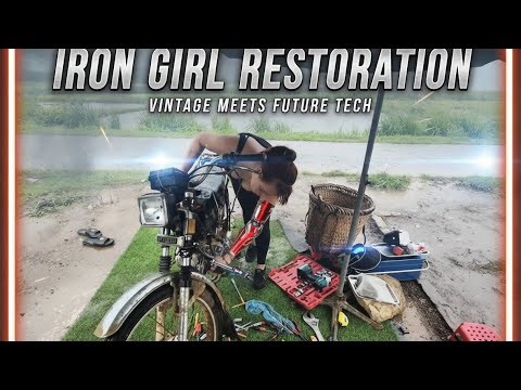 Iron Girl Restoring an Old Vintage Motorcycle | From Scrap to Smooth Ride | Vintage meets future