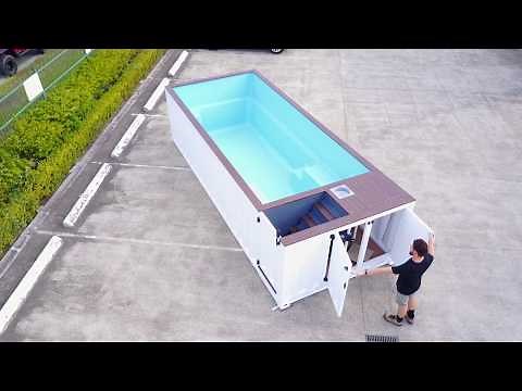 Shipping Container Pool 6m walk around