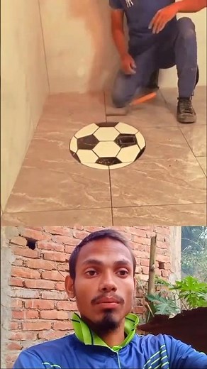 Amazing Football Pattern Tile Installation ⚽ | Creative Floor Design Idea #design #football