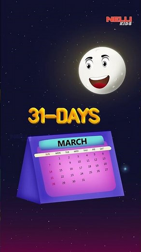 🌈 Months with 30 & 31 Days – Fun Learning | NelliKids
