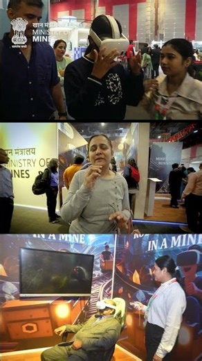 Visitors thrilled by the VR Mining Journey at the Mines Pavilion ! IITF 2025