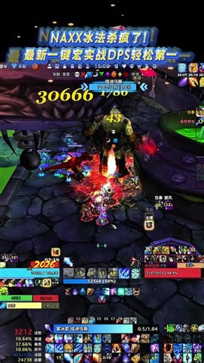 冰法彻底杀穿NAXX！时光服P3最新一键宏实战，输出碾压全职业轻松登顶#魔兽世界#魔兽世界时光服上线#魔兽世界时光服#魔兽世界怀旧服#冰法