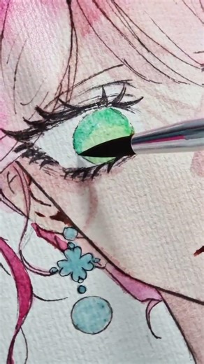 Wait For The Eye Glow 😳✨ Anime Shading Transformation #Shorts