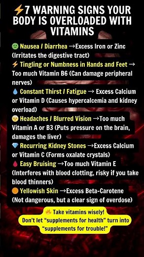 7 Dangerous Vitamin Overdose Symptoms You Must Know