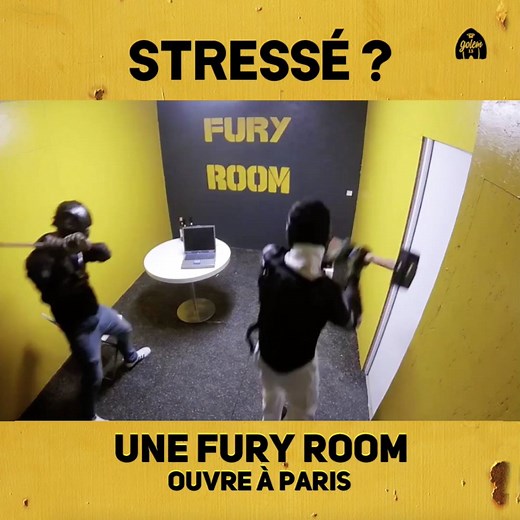 Journée stressante ? Une Fury Room où vous pouvez tout casser ouvre à Paris > golem13.fr/fury-room-paris | Kultt