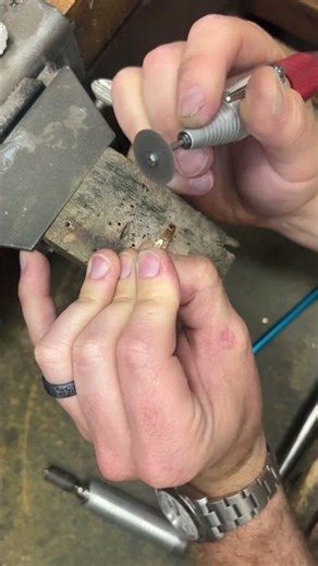 Sizing Down a gold and Diamond Ring | Precision Jewelry Repair #asmr #jewelry #shorts